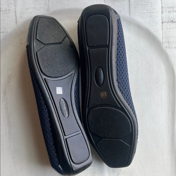 Anne Klein Dark Blue Loafers with Silver Accents - Picture 3 of 7